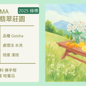 PANAMA/ Esmeralda莊園 Jaramilo農場 2025綠標 Geisha水洗 淺焙 濾泡掛耳咖啡單包入