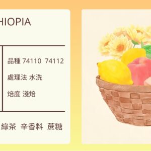 ETHIOPIA/Guji Hambela 74110、74112水洗 淺焙